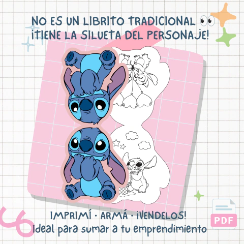 Librito para Colorear Stitch | Archivo Digital PDF
