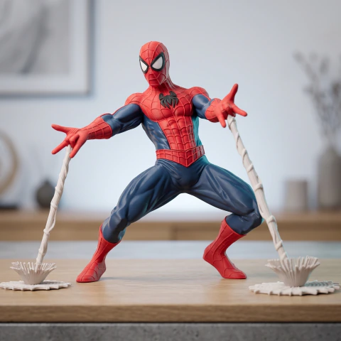 Homem-Aranha Lançando Teias 23cm PLA Premium - Colecionável 3D