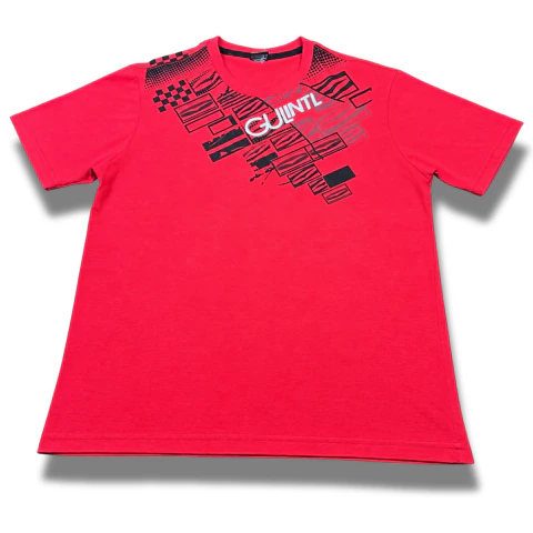 Camiseta vermelha y2k anos 2000 sk8 archive GUL!