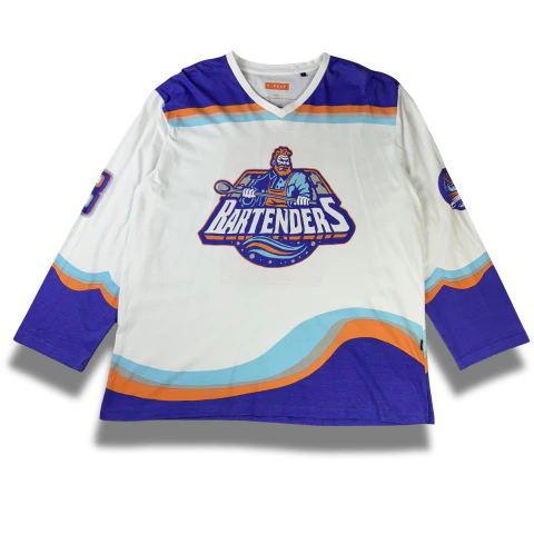 Jersey longsleeve tpost vintage hockey y2k anos 2000 bartenders! - comprar online