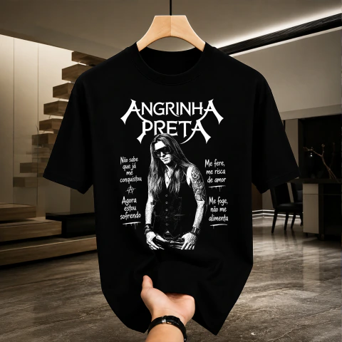 CAMISA Angrinha preta CALCINHA PRETA