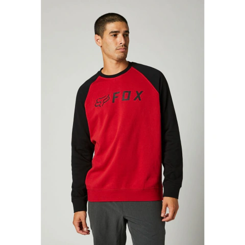 Moletom Fox Apex Crew Preto / Vermelho