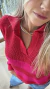Tricot listrado com golas - loja online