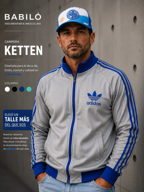 Combo camperas Ketten x2 Gris Azul l Gris Bordó l Gris Lila