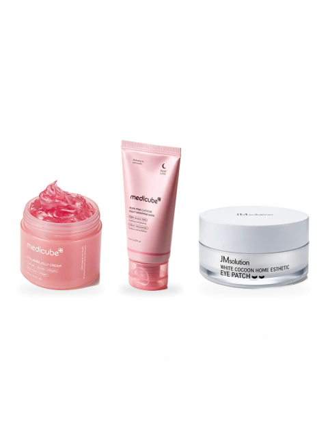 Combo Kit Mamá Glow - Collagen Jelly Cream + PDRN Night Wrapping Mask + Eye Patch