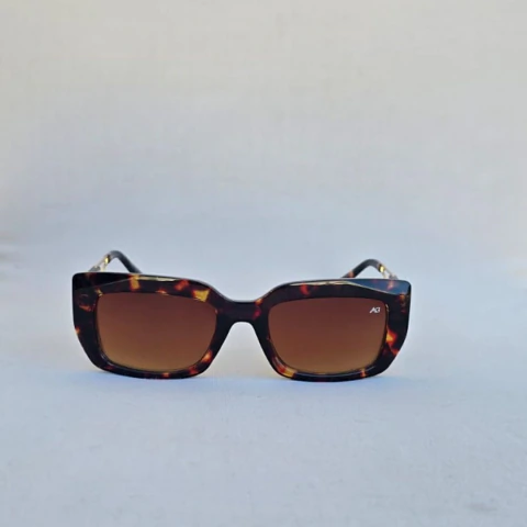 Óculos de sol ANK Gold Athena - retangular - Feminino