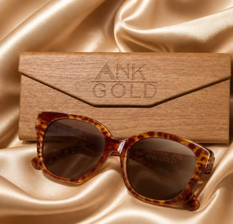 Óculos de sol ANK Gold Yara 4A - Gatinho médio - comprar online