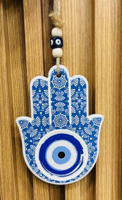 ADORNO COLGANTE MANO FATIMA CERAMICA GRANDE - comprar online