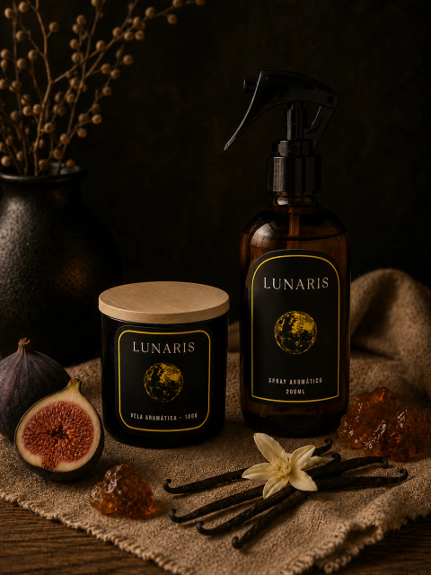 Kit Aromático Lua Cheia | Black Vanilla e Figo Ambarado