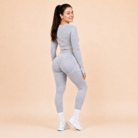 Conjunto Crop Nevado Gris - comprar online