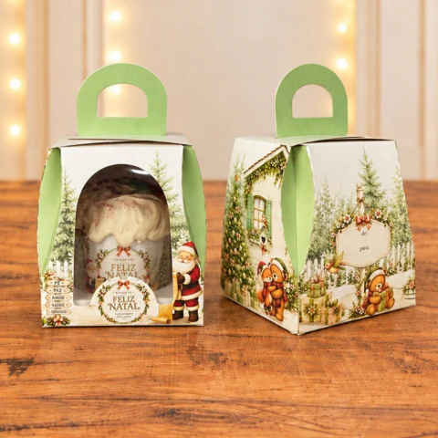 10 Caixas para Mini Panetone de 100g - Coleção Natal da Viva Esperança