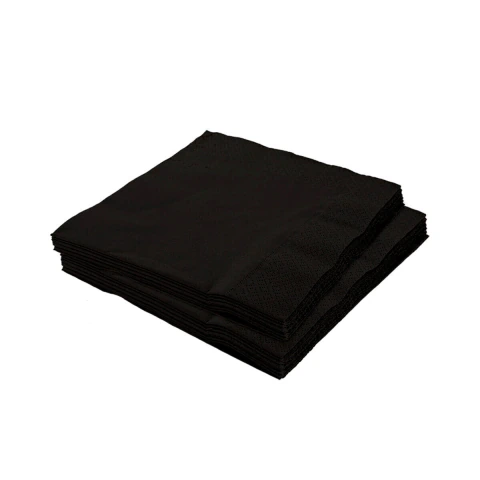 Guardanapo Preto 24x24cm - 20 unidades