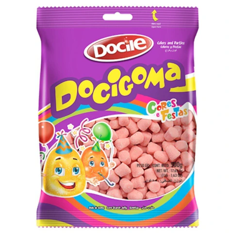 Bala Docigoma Mini Sino Rosa 500g