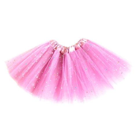 Saia Tutu Rosa Gliter Adulto