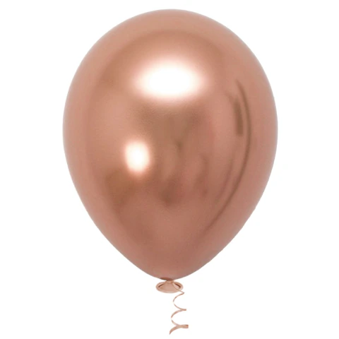 Balão 10 Platino Cromado Rosé Gold - 25 unidades