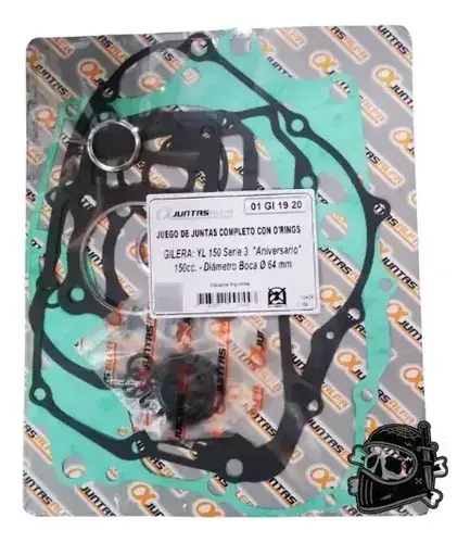 JUNTA MOTOR COMPLETO GILERA YL 150 ANIVERSARIO ALFA S/ORING