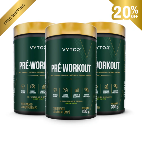 Pré-Treino Gourmet Sabor Limão 300g + Frete Grátis (Promoção de Lançamento)