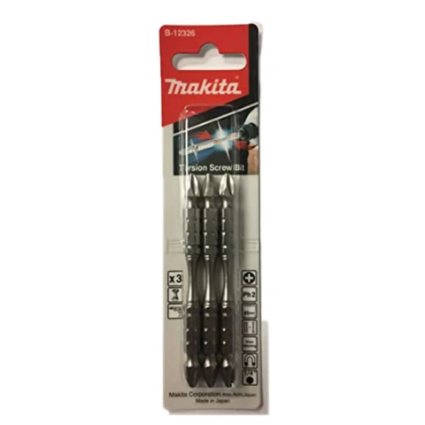 Kit com 3 Pontas de Torção Duplas Ph Makita