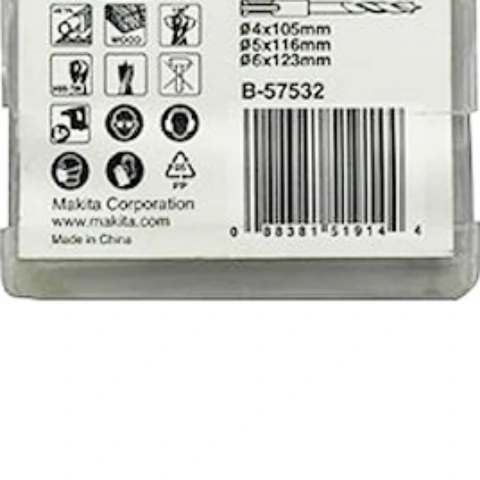 Conjunto de Brocas Sds-Plus para Metal Mad-5 Peças Makita