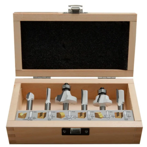 Kit de Fresas de Encaixe 1/4" 6 Peças Makita