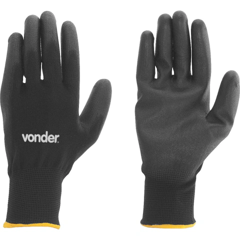 Luva poliéster helanca xg preto palma pu ca30909 - Vonder