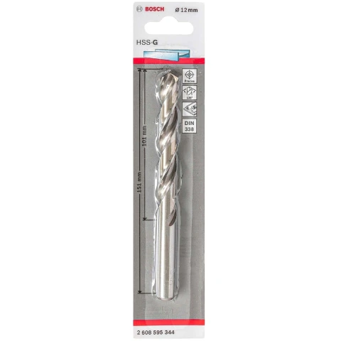 Broca Para Metal Bosch Aço Rápido Hss-G 12mm