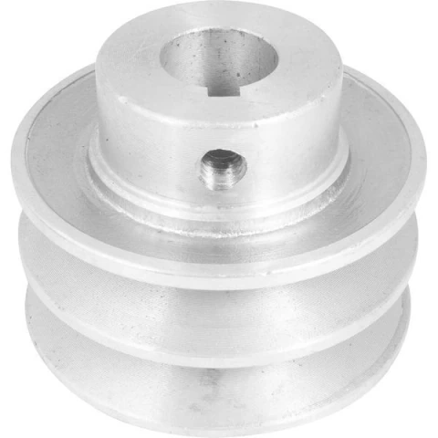 Polia Alumínio 2 Canais Perfil A 70mm com Furo 19mm Vonder