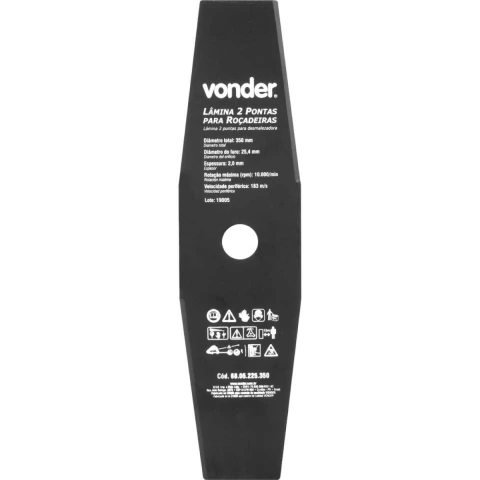 Lâmina 2 Pontas para Roçadeira 350x25,4x2,0mm Vonder
