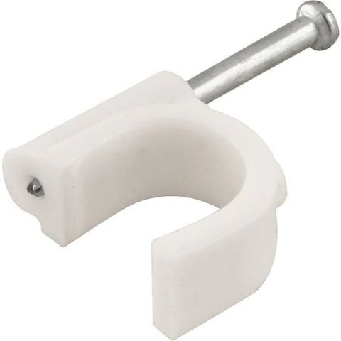 Grampo para fios 6mm² branco redondo com 100 peças Vonder