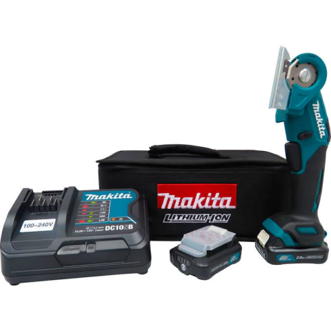 Multicortadora Sem Fio 12V Com 2 Baterias Carregador Disco e Bolsa CP100DSAE Makita