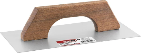 Desempenadeira Aço Lisa 12,0x25,0cm Cabo Madeira Nove54