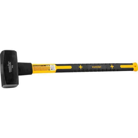 Marreta Quadrada 3,0Kg Cabo Fibra Nove54 Aço Carbono SAE 1020 4,0Kg