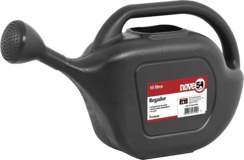 Regador plástico 10 litros preto Nove54