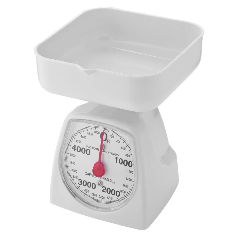 Balança Para Cozinha Mecânica 5Kg Ajuste De Zero Precisão 25g Kala