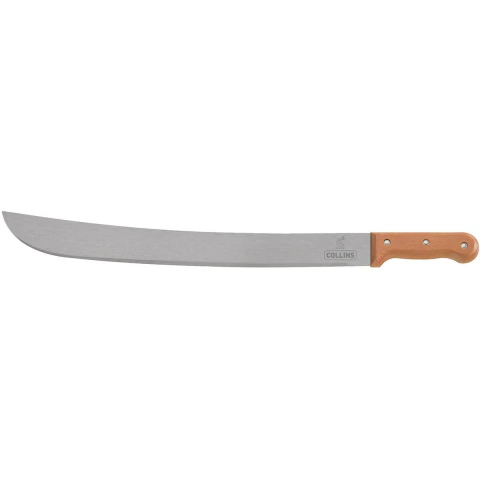 Facão Mato 24'' Cabo Madeira Aço Carbono 610mm 1.5kg Para Jardinagem Collins