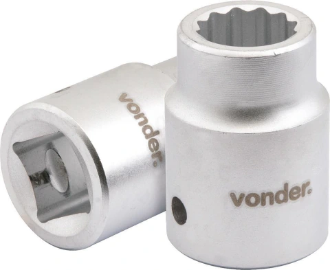Soquete estriado enc 3/4" 24mm curto vanád. Vonder