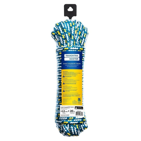 Corda Trançada Pet Meada 12mm x 20m 770,4kgf Tramontina Master Resistente