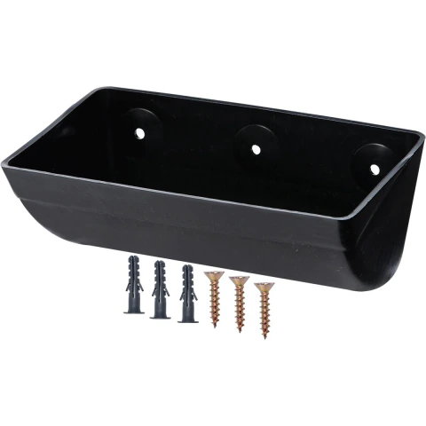 Vaso Para Jardim Vertical De Parede 19,8Cm Polipropileno Preto Kala