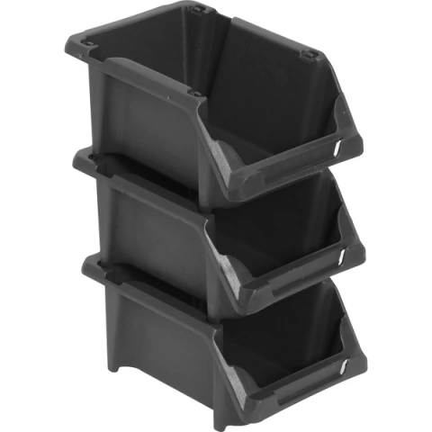 Gaveteiro plástico número 3 Preto Vonder