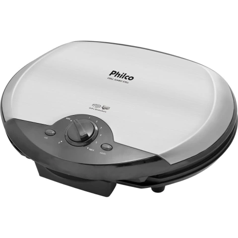 Grill e Sanduicheira Philco Jumbo Steel Inox 1500 Watts 127V
