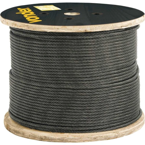 Cabo Aço Af 3/8 Alma De Fibra 6x25f Polido 100 M Vonder