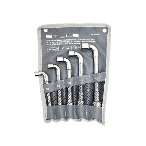 Jogo De Chave Biela Furo Passante Crv 5 Pçs 10mm 11mm 13mm 14mm 17mm Stels 1424956