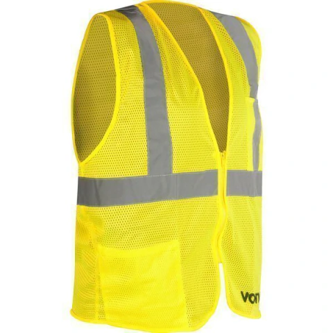 Colete Refletivo Bolso Amarelo Ziper Cv104 Vonder
