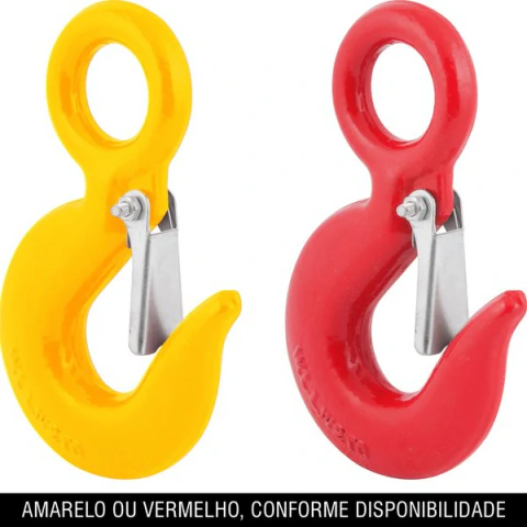 Gancho olhal fixo 3/8" 1,5t com trava uso leve - Vonder