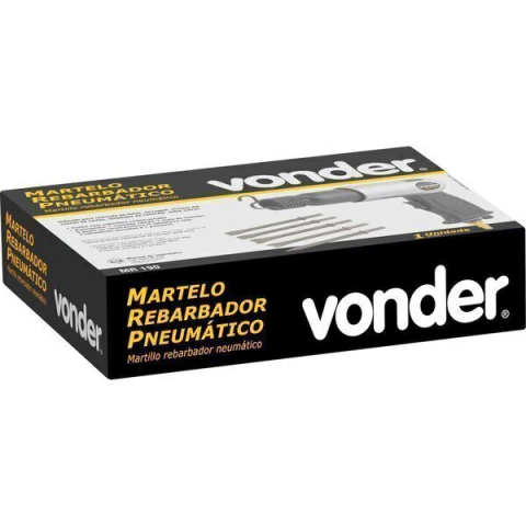 Martelo rebarbador pneumático 28,2 pcm 1/4" npt mr190 Vonder
