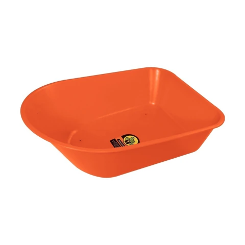 Caçamba Funda Tramontina 55L Plástico Laranja Resistente Para Carrinho De Mão