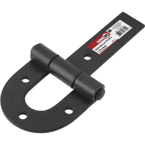 Dobradiça para porteira 200mm aço carbono pintado Nove54