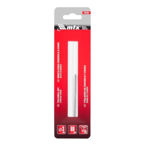 Broca Para Cerâmica E Vidro 3 Mm Haste Cilíndrica Liga YG6X 1 Peça Mtx