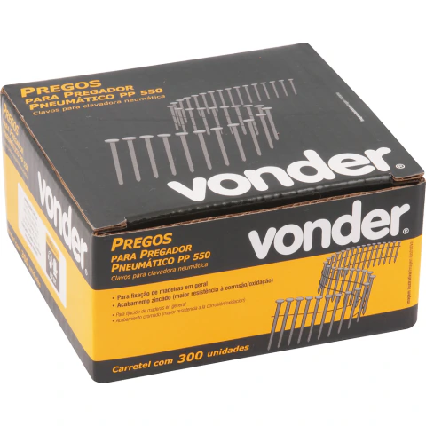 Prego Ardox 50mm Carretel 300 pçs p/ Pregador Pp 550 Vonder