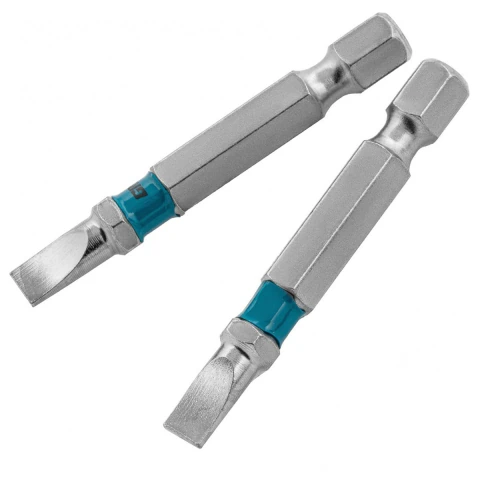 Kit 2 Bits Fenda Sl4 50 mm Aço S2 1/4 Magnético Gross
